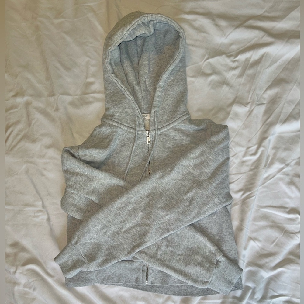 PacSun Light Gray Women's Zip-Up Hoodie